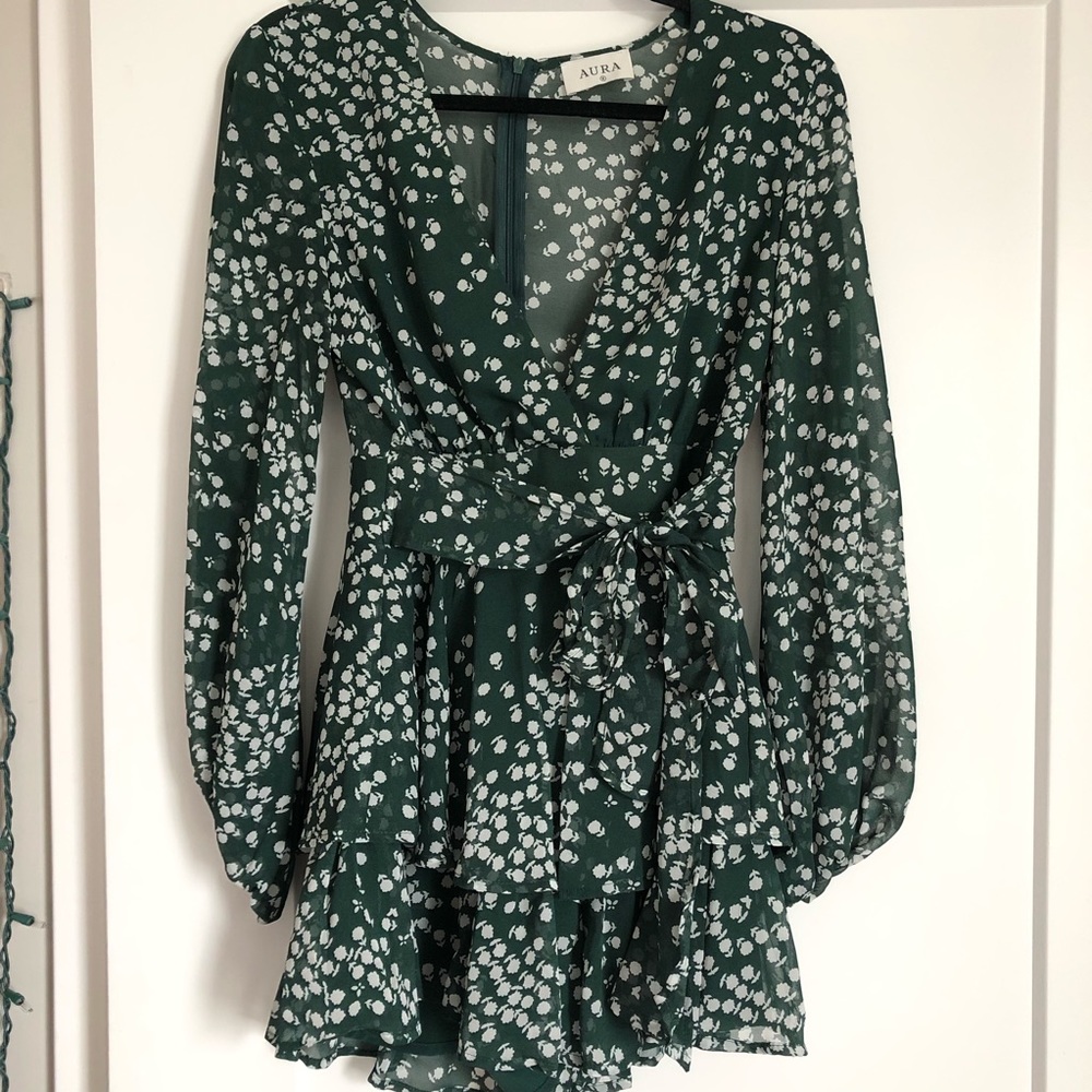 🤍AURA🤍GREEN PRINTED ROMPER - Picture 2 of 3